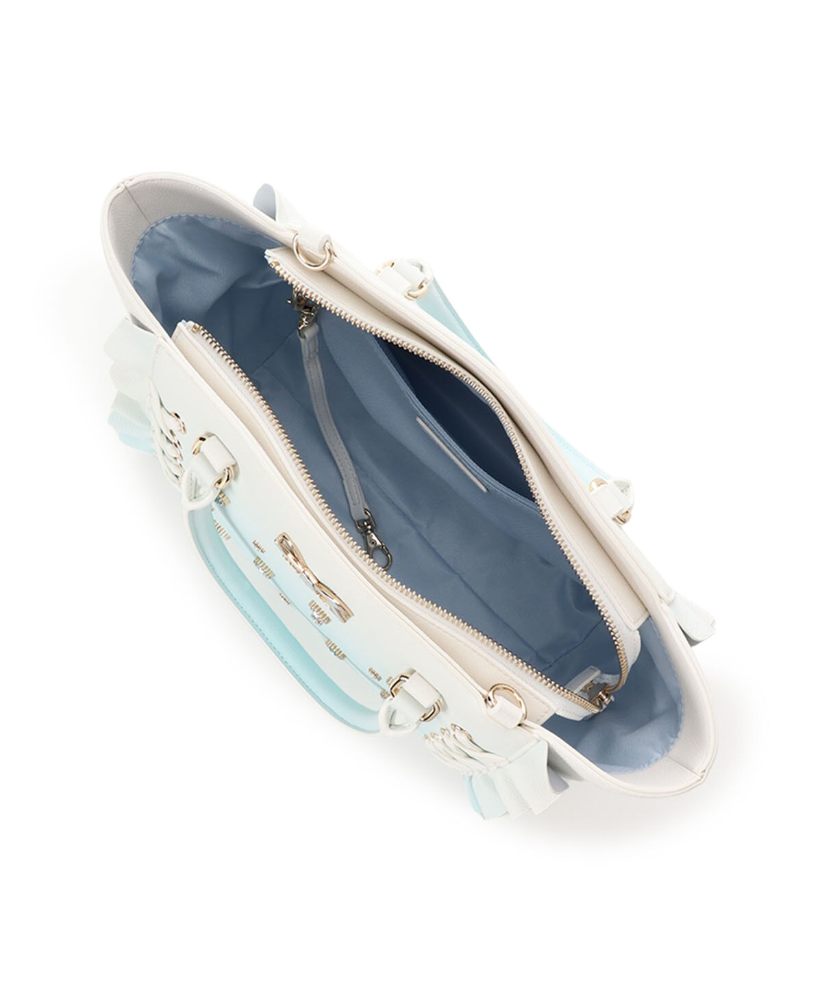 Samantha Vega「レースアップハートビジューグラデーションフラッター（小）」|ハンドバッグ|