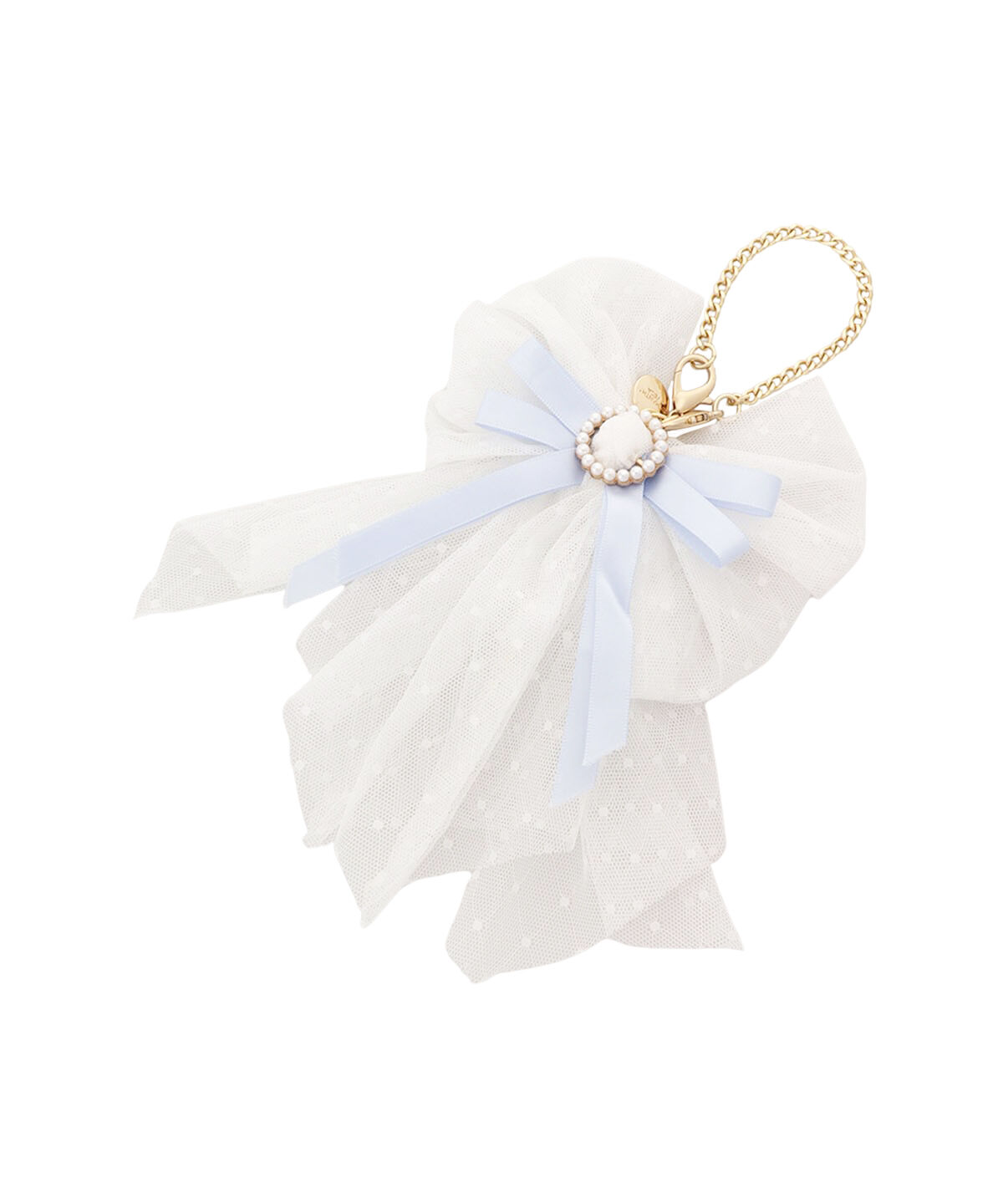 Samantha Vega「チュールリボンバッグチャーム」|チャーム・キーホルダー|ライトブルー