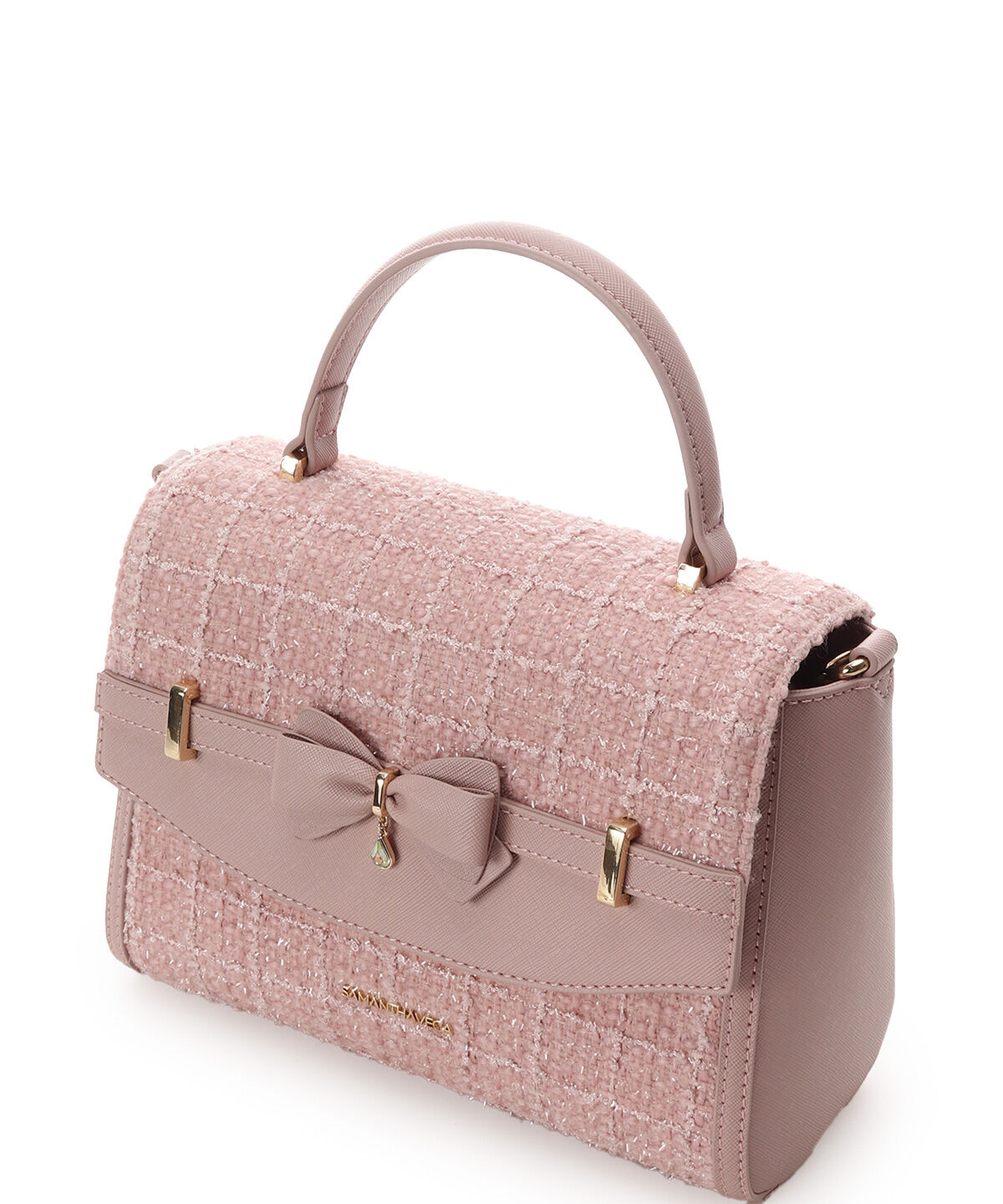 Samantha Vega「ツイードアクセントリボンショルダーバッグ」|ショルダー・メッセンジャー|