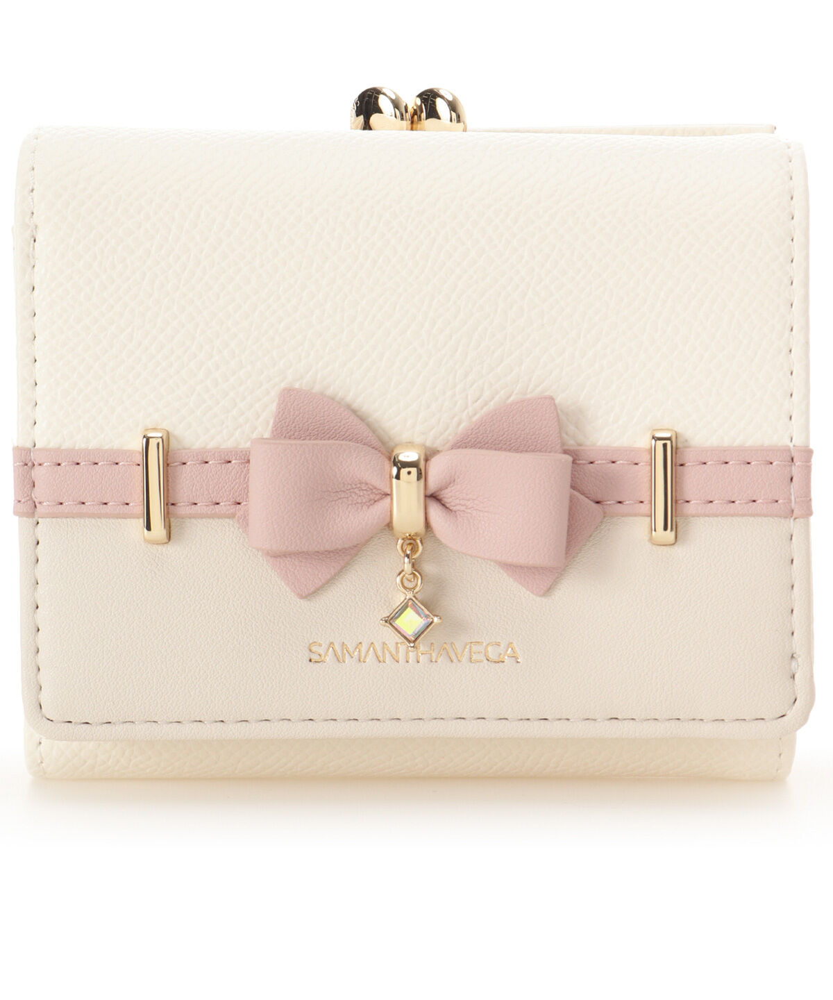 Samantha Vega「バイカラーアクセントリボン折財布」|財布|