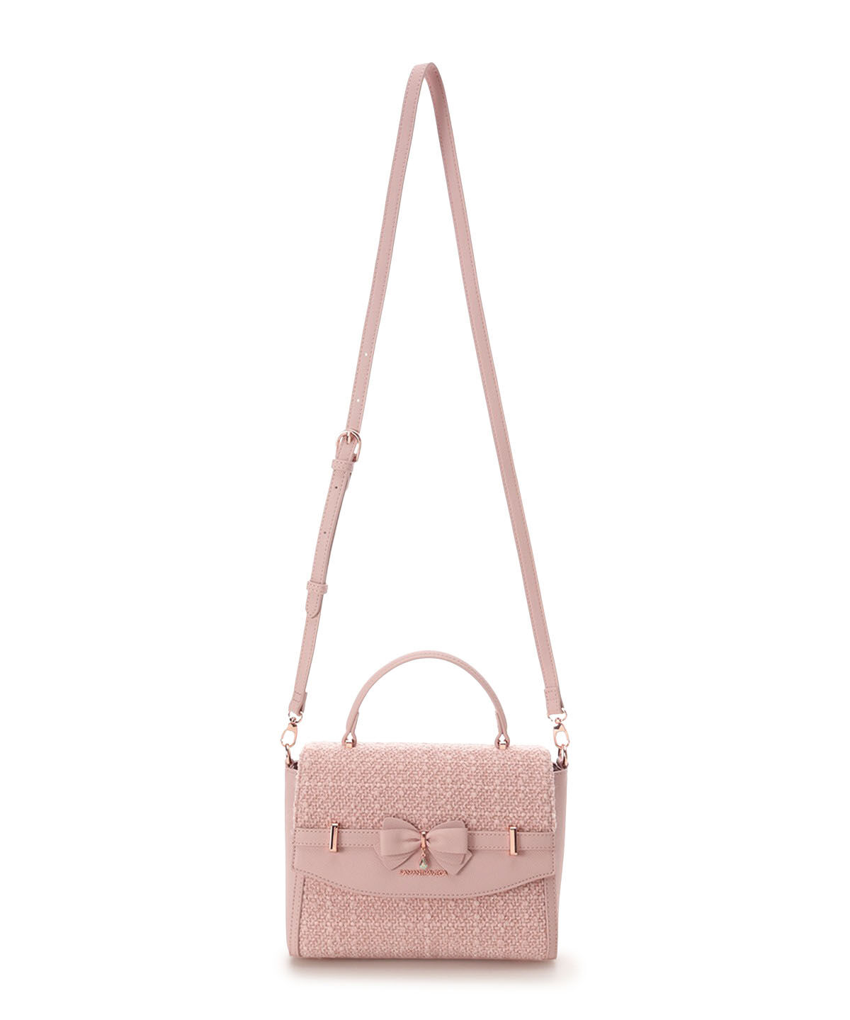 Samantha Vega「ラメツイードアクセントリボンショルダーバッグ」|ショルダー・メッセンジャー|