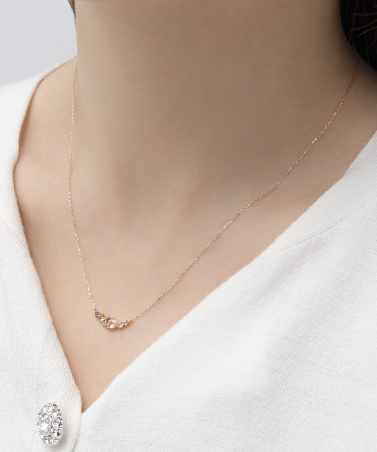 Samantha Tiara「カラフルストーン K10PG ネックレス」|ネックレス|