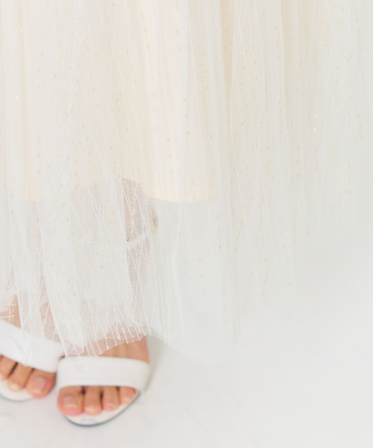 アンドクチュール「ラメストライプチュールフレアスカート」|フレア|