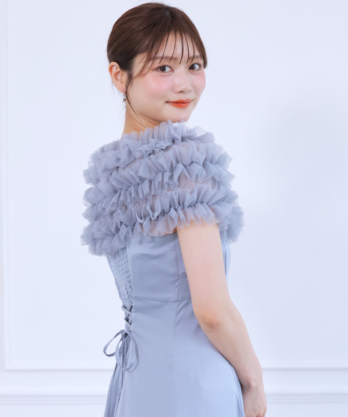 アンドクチュール「チュールケープセットドレス」|ドレス|