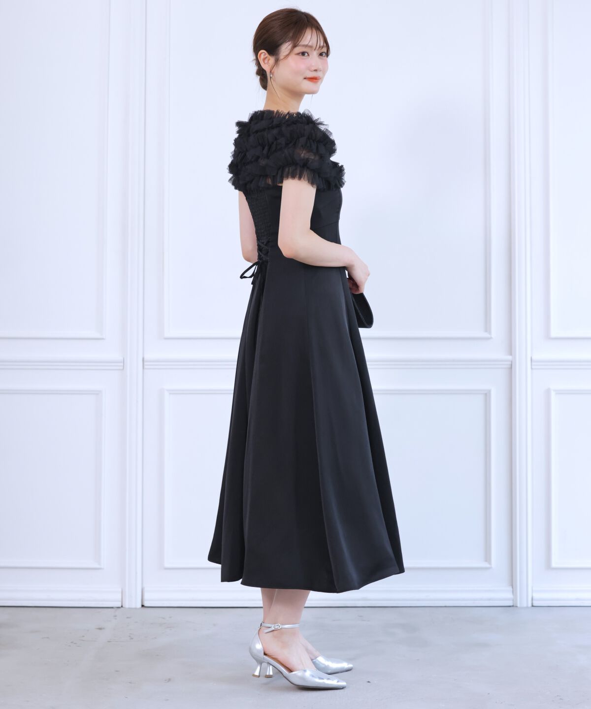 アンドクチュール「チュールケープセットドレス」|ドレス|