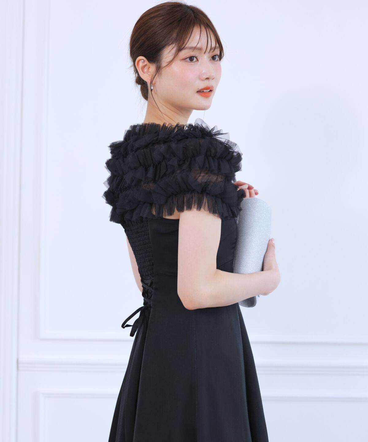 アンドクチュール「チュールケープセットドレス」|ドレス|