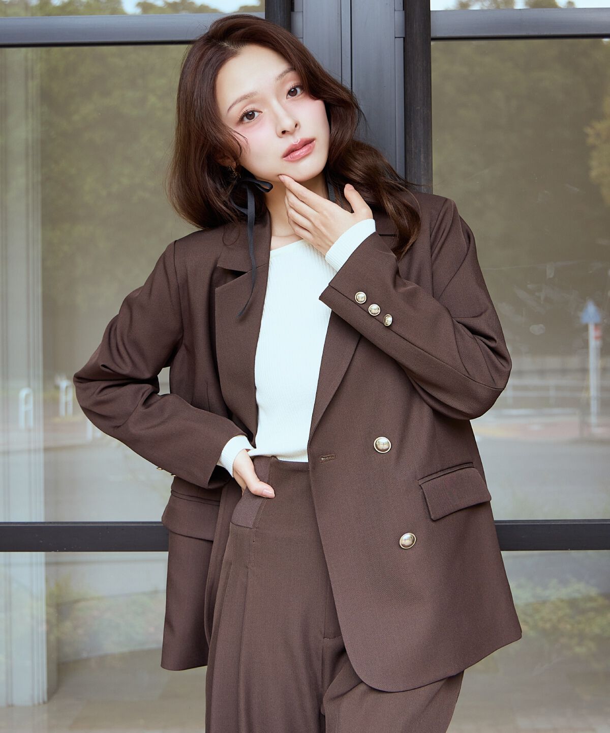 アンドクチュール「ダブルブレストテーラードジャケット」|テーラードジャケット|