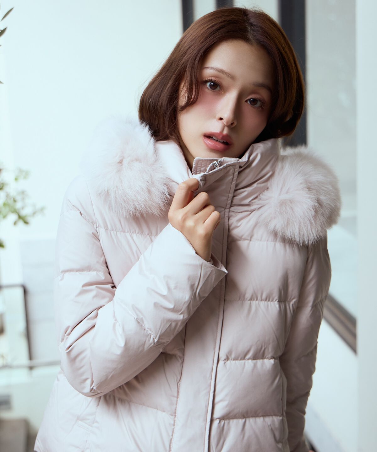 アンドクチュール「FOXファー付きプレミアムショートダウン」|ダウン|