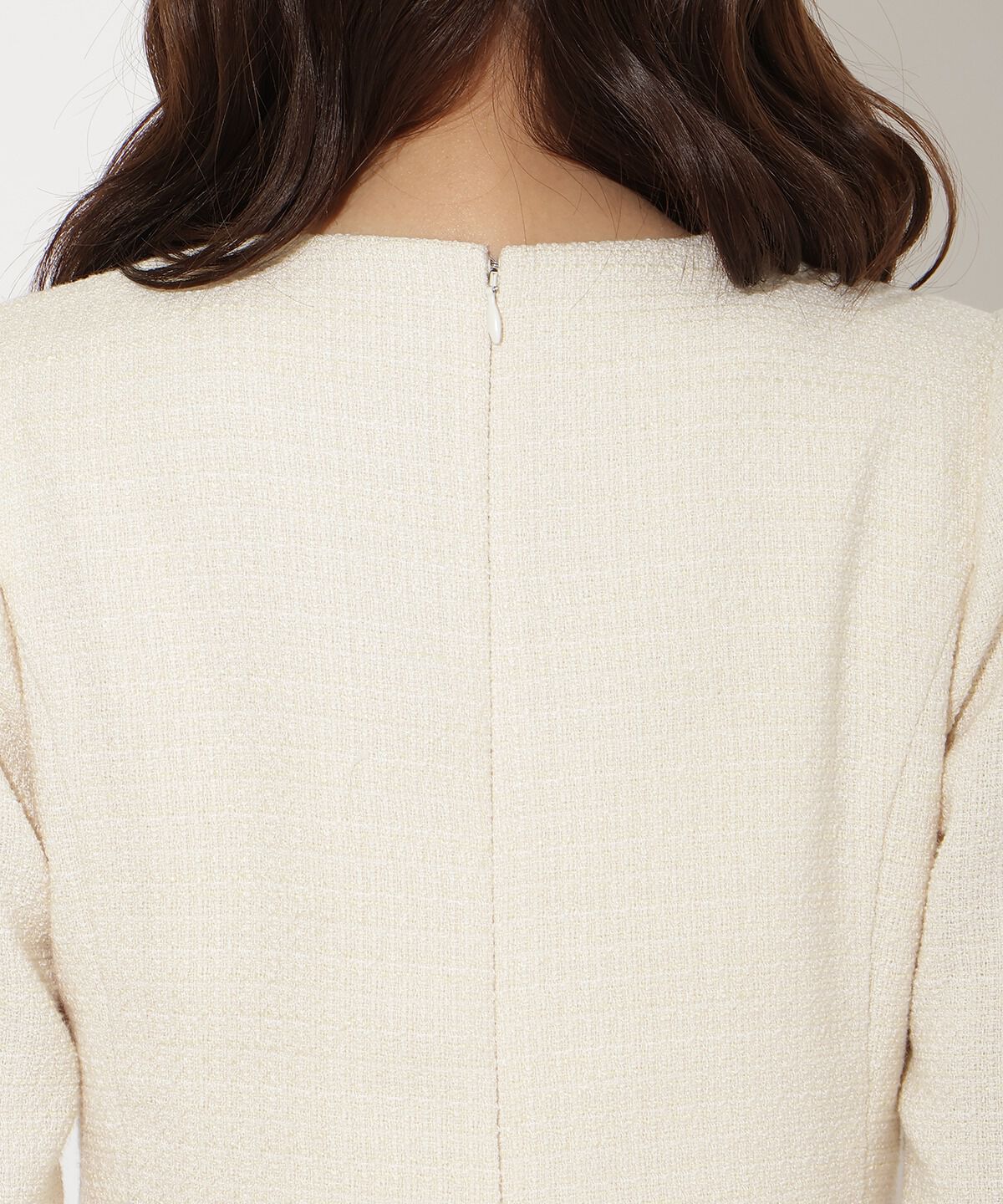 アンドクチュール「ツイードジャケットドッキングワンピース」|ワンピース|