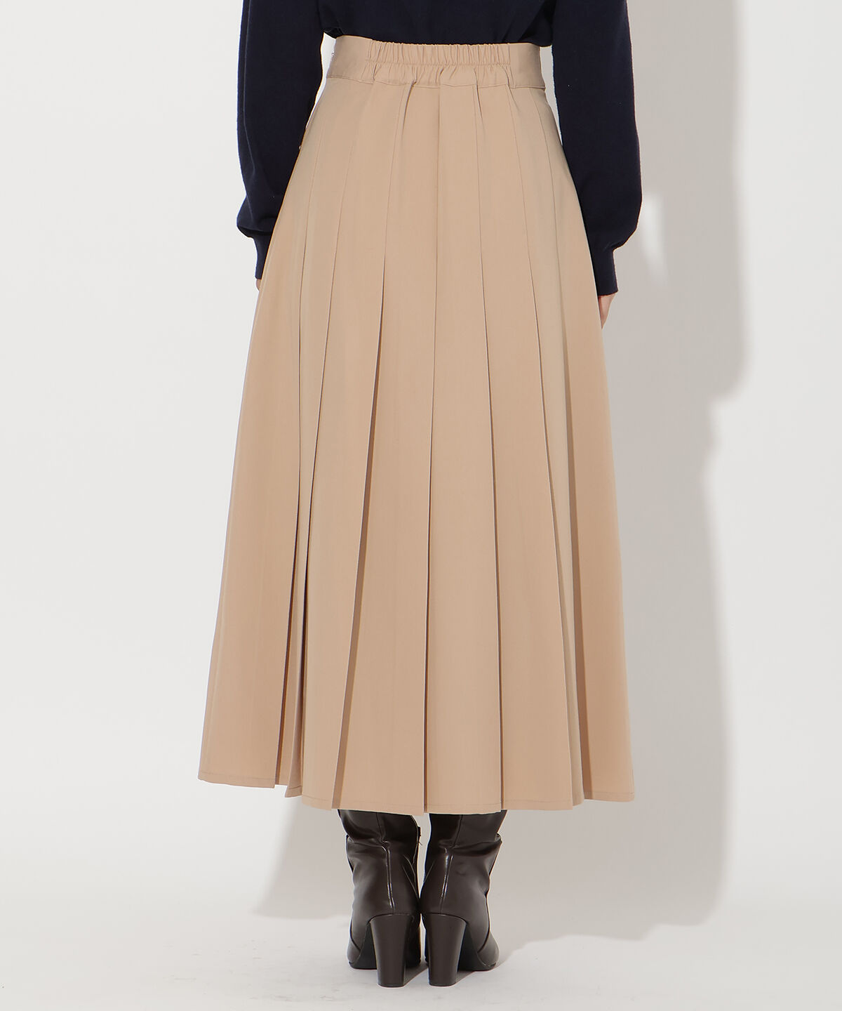 アンドクチュール「アシメプリーツスカート」|フレア|