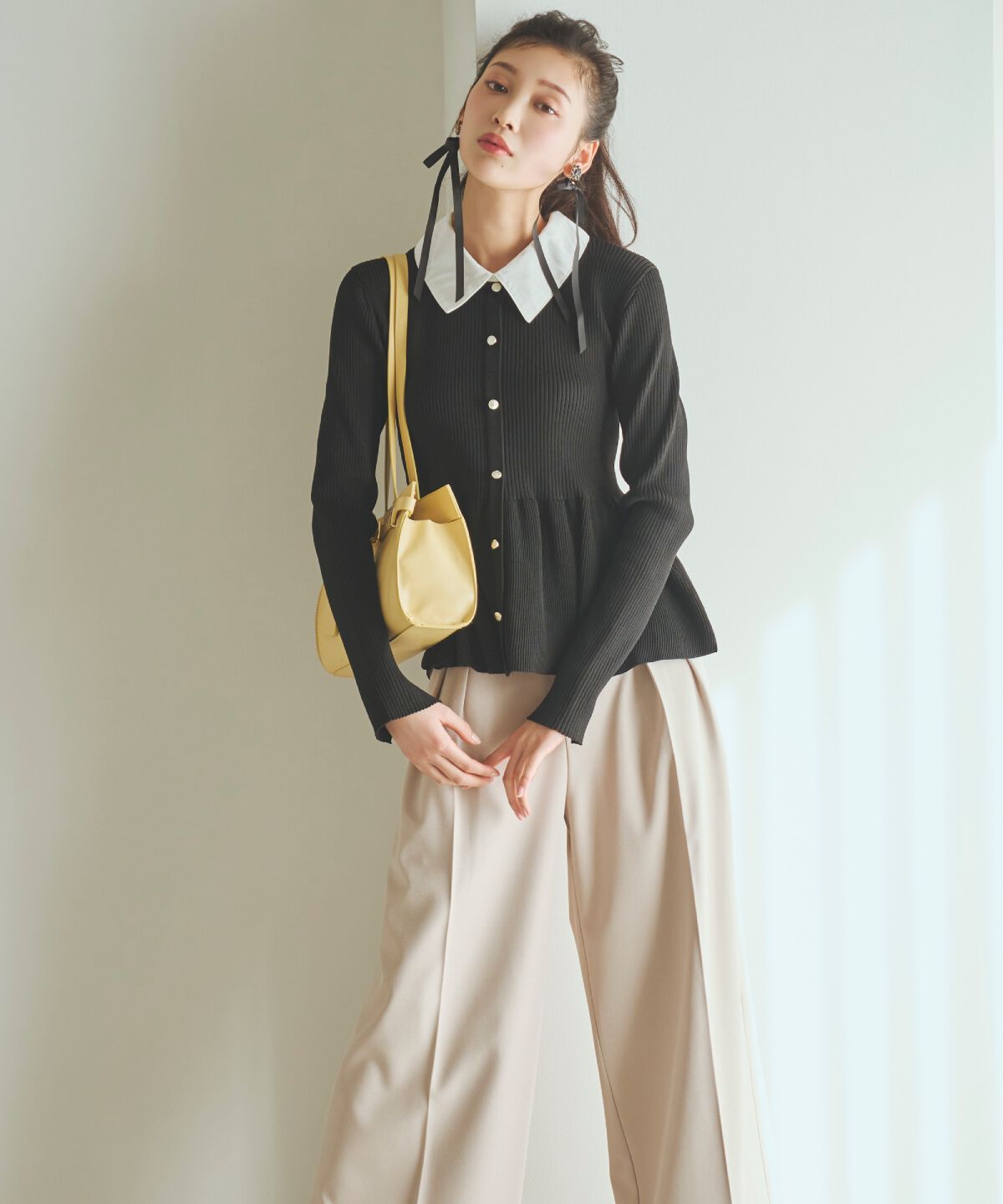 アンドクチュール「タックワイドパンツ」|その他|