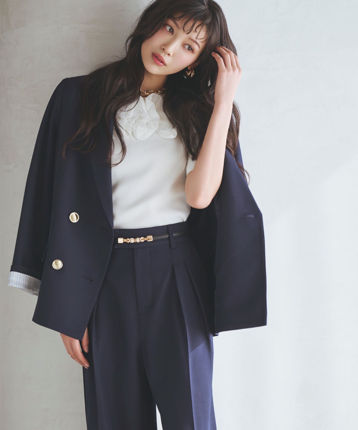 アンドクチュール「タックワイドパンツ」|その他|