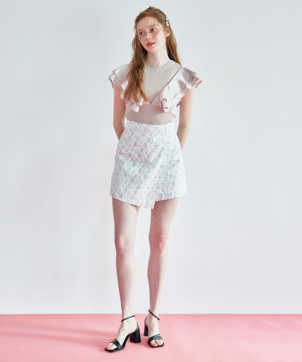 REDYAZEL「フラワーレーススカショーパン」|キュロット|