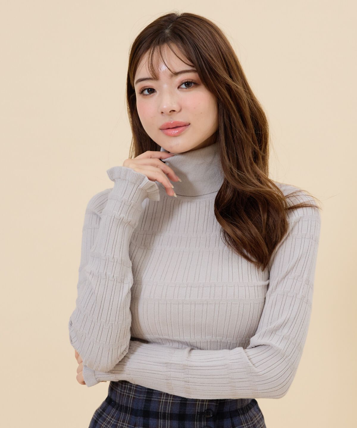 REDYAZEL「デザインリブタートルニット」|ニット・セーター|