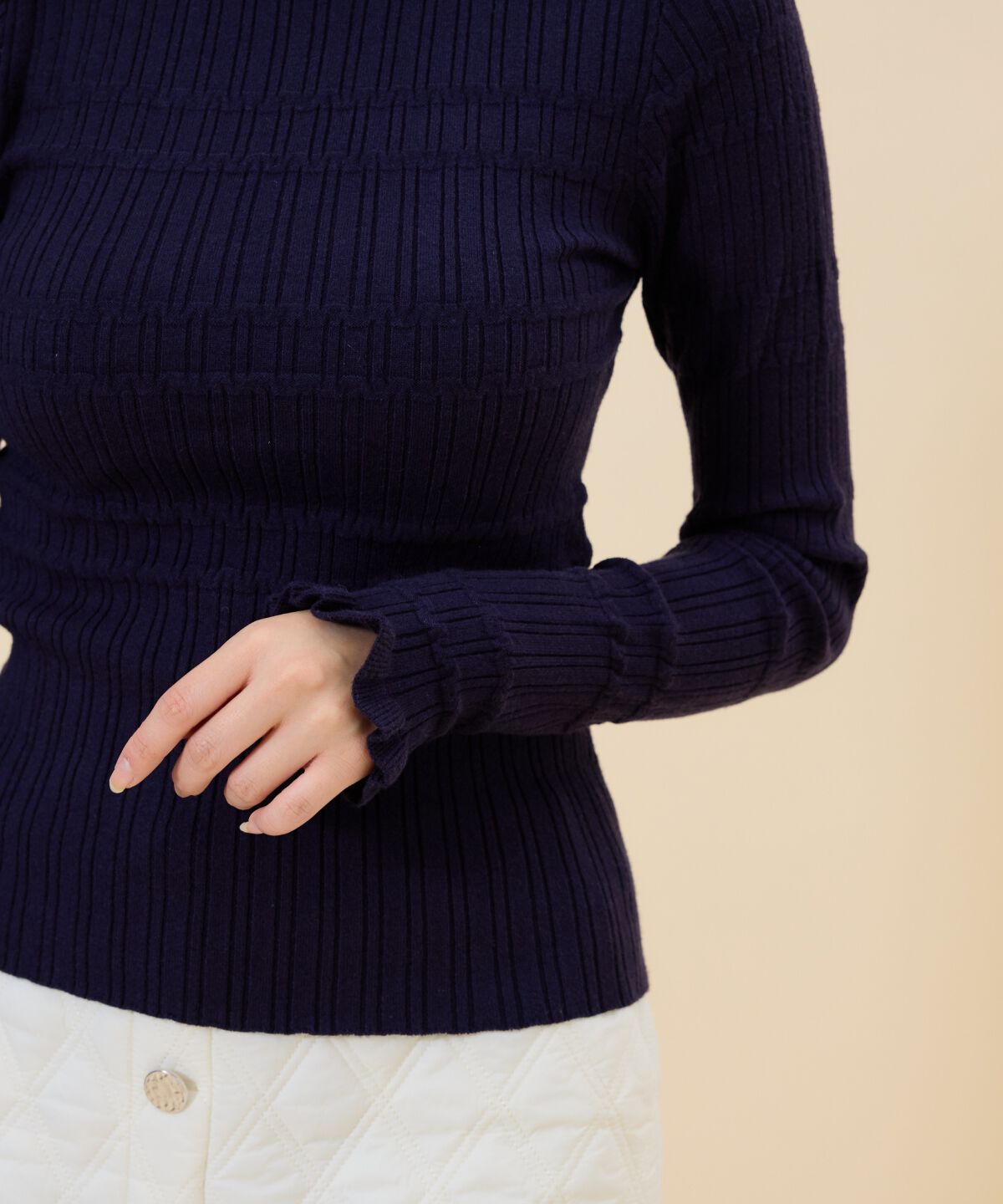 REDYAZEL「デザインリブタートルニット」|ニット・セーター|