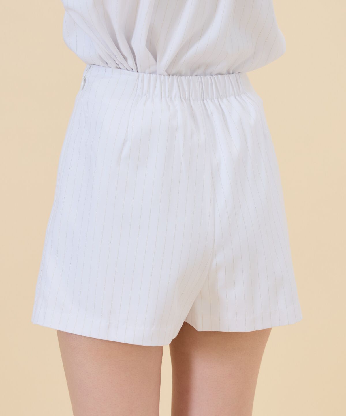 REDYAZEL「ゴールドラメストライプラップショートパンツ」|キュロット|