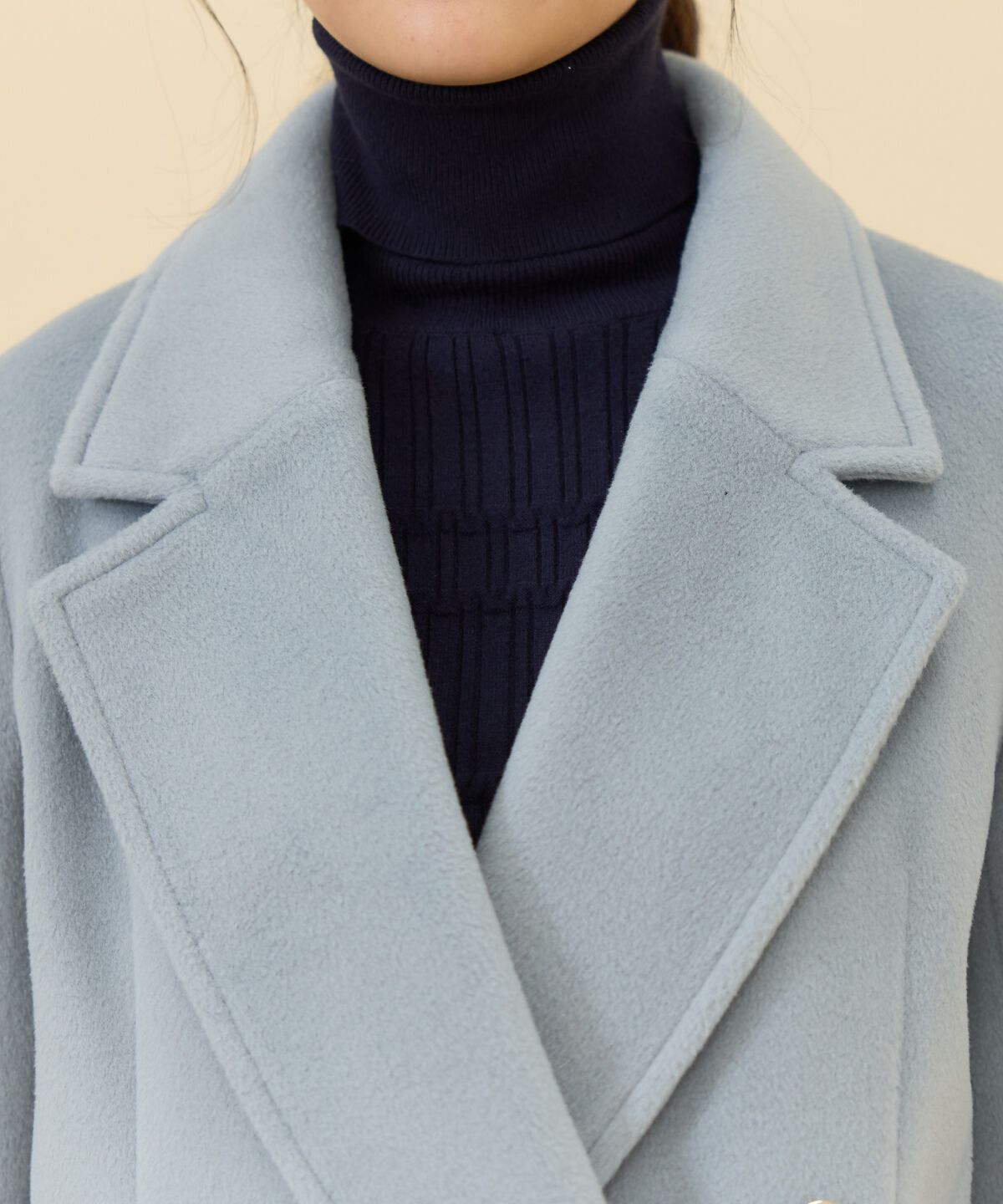 REDYAZEL「カットメルトンダブルショートコート」|ステンカラーコート|