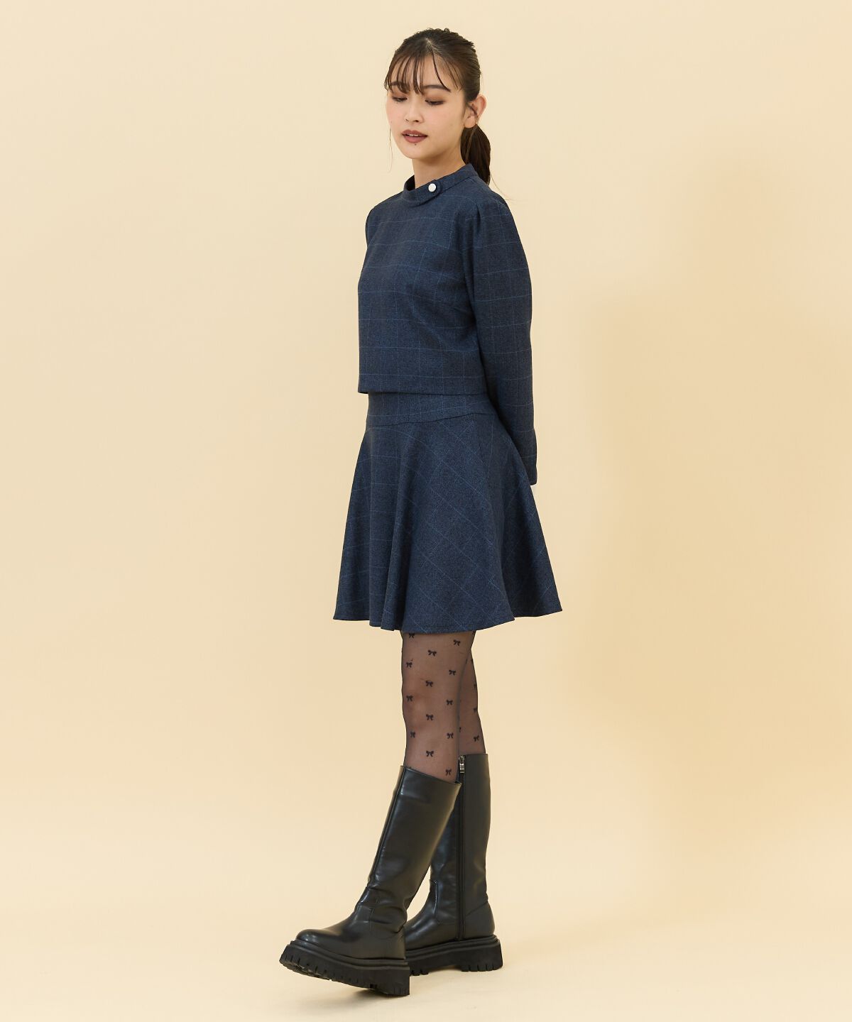 REDYAZEL「チェックフレアミニスカート」|フレア|