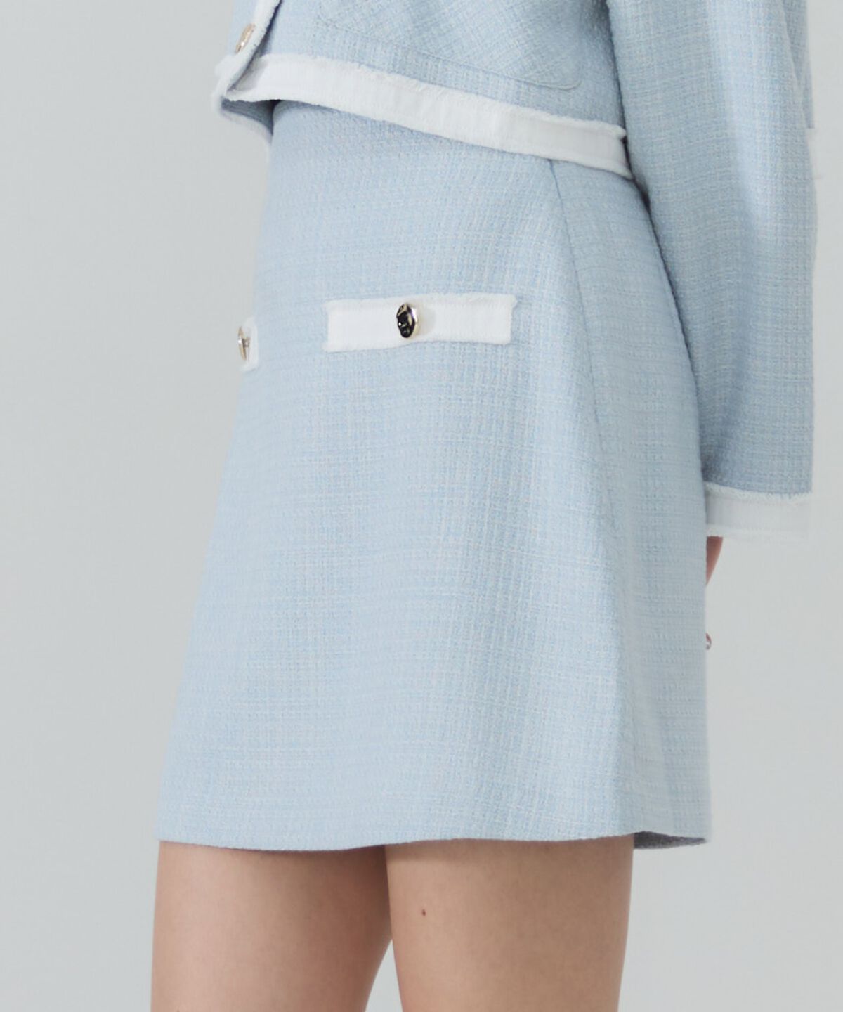 REDYAZEL「ファンシーツイードミニスカート」|台形|