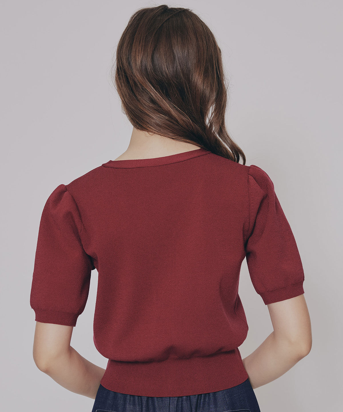 REDYAZEL「ロゴVネックショートスリーブカーディガン」|カーディガン|