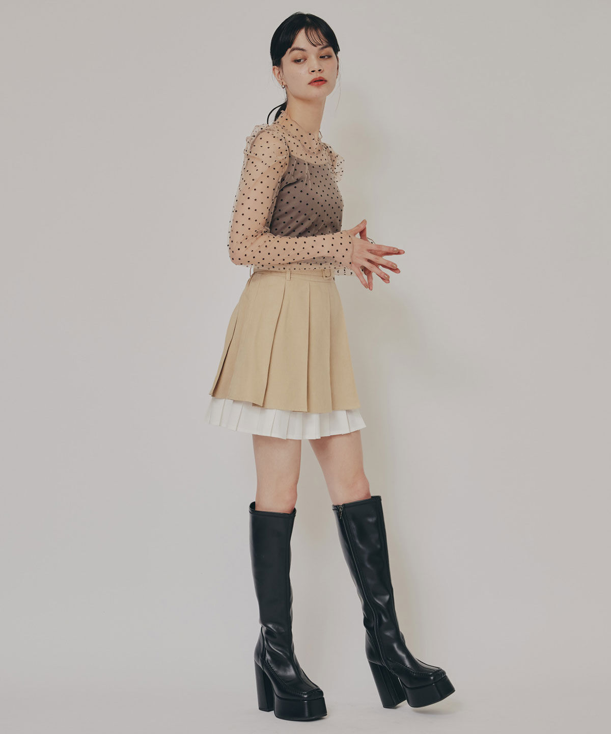 REDYAZEL「スクエアタイツロングブーツ」|ショートブーツ|