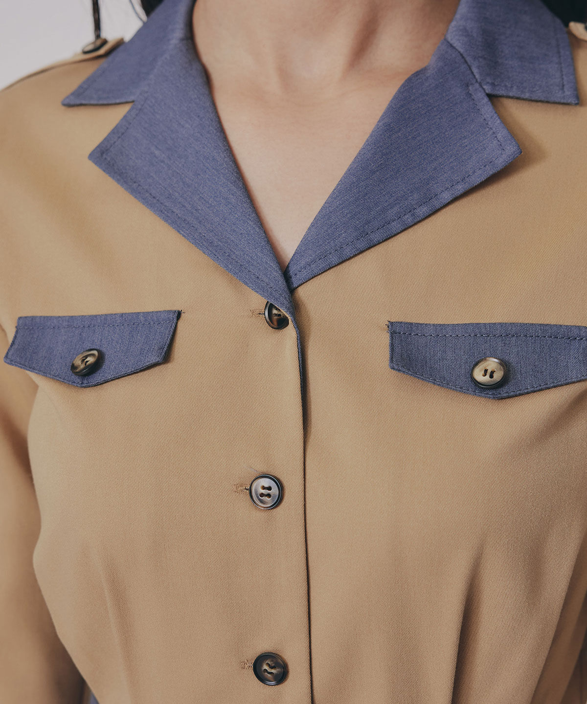 REDYAZEL「バイカラーベルトショートオールインワン」|オールインワン|