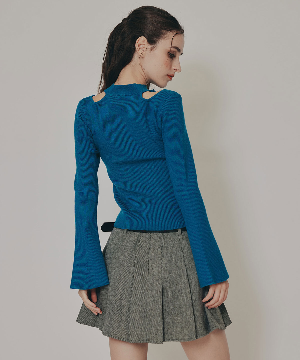 REDYAZEL「カットアウトリブニットトップス」|ニット・セーター|