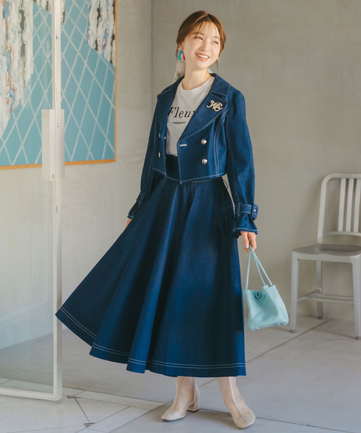 WILLSELECTION「デニムWボタンジャケット」|デニムジャケット|