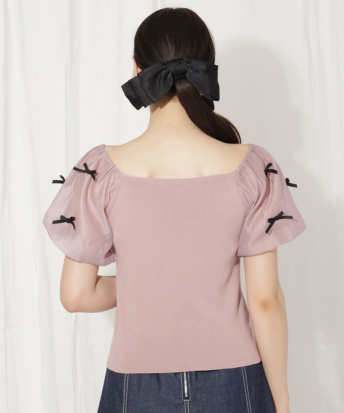 WILLSELECTION「ハートネックミニリボンニット」|ニット・セーター|