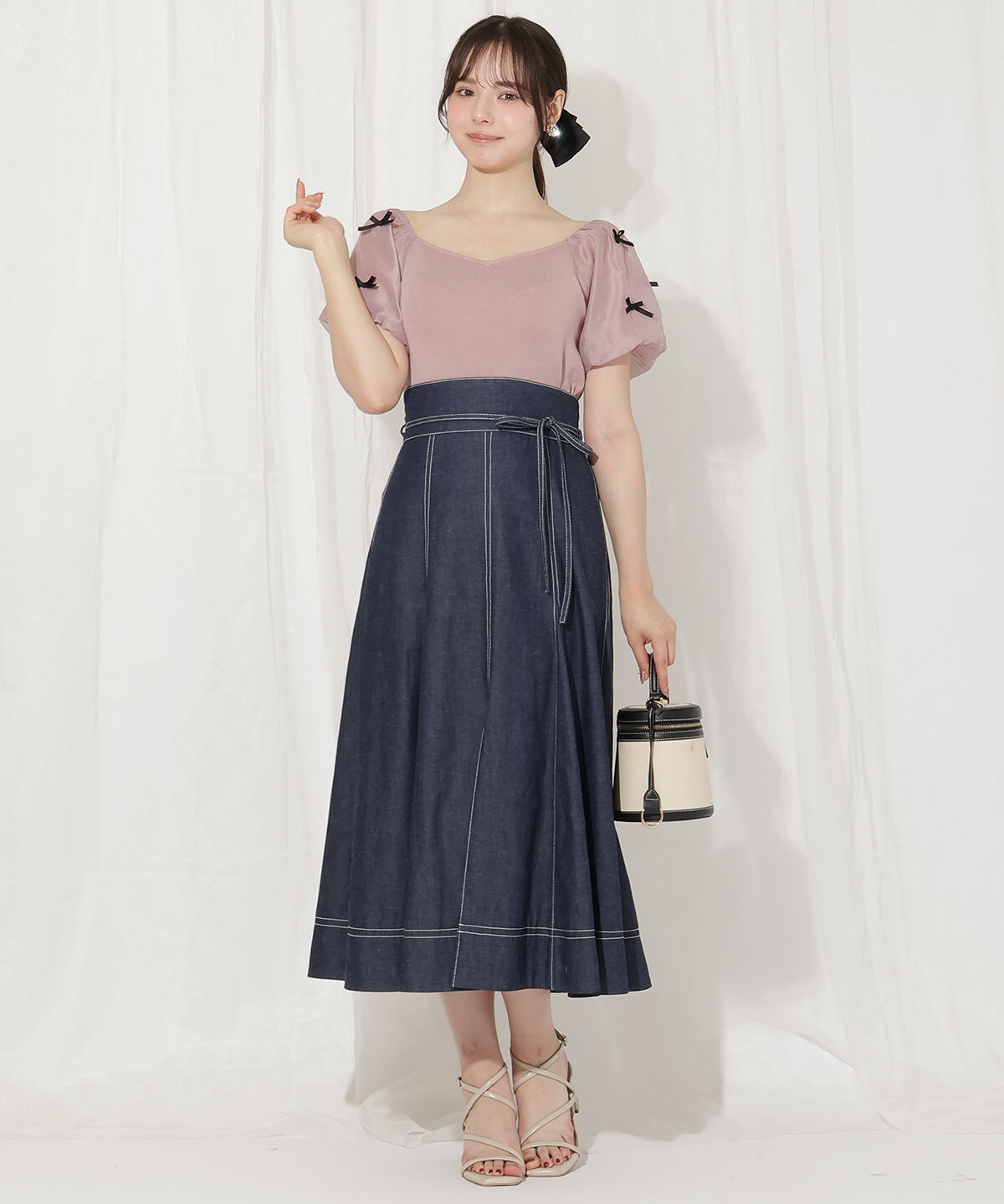 WILLSELECTION「ハートネックミニリボンニット」|ニット・セーター|