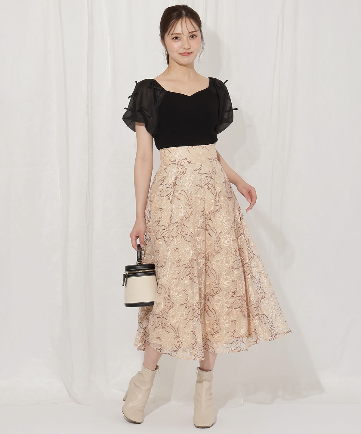 WILLSELECTION「ハートネックミニリボンニット」|ニット・セーター|