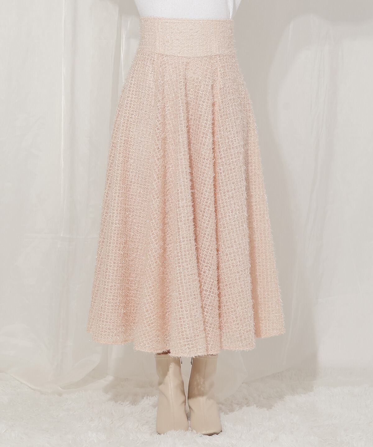 WILLSELECTION「フリンジチェックフレアスカート」|フレア|