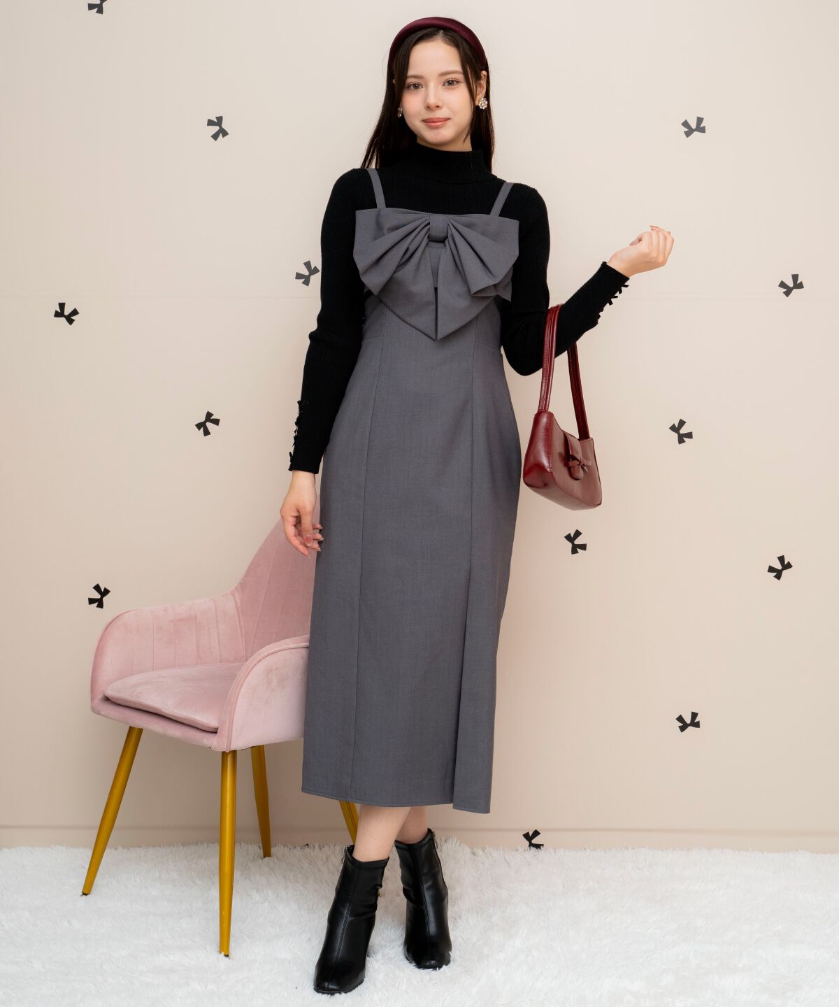 WILLSELECTION「ドレープリボンIラインワンピース」|ワンピース|