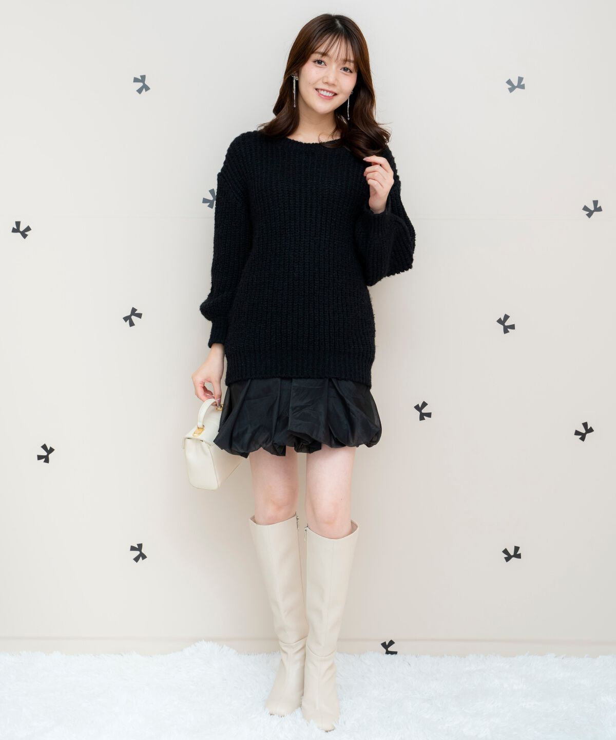 WILLSELECTION「ニットプルオーバー&times;バルーンスカートセット」|ワンピース|