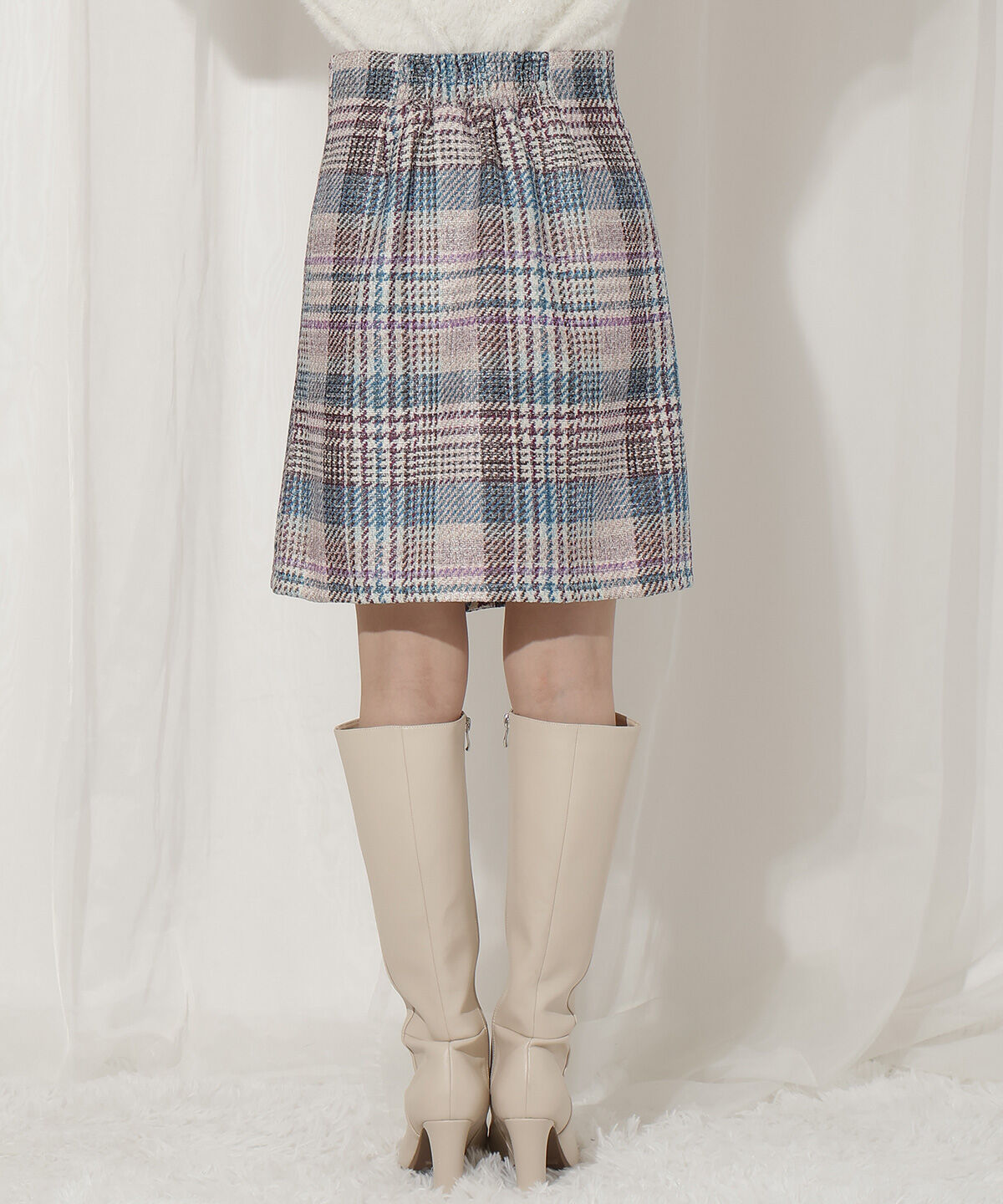 WILLSELECTION「ラメツイードミニスカート」|台形|