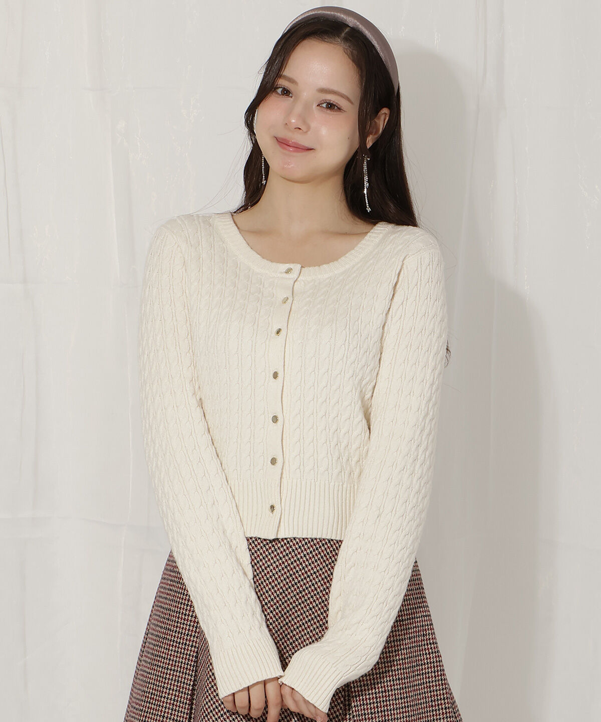 WILLSELECTION「ファーカフスケーブルカーディガン」|カーディガン|