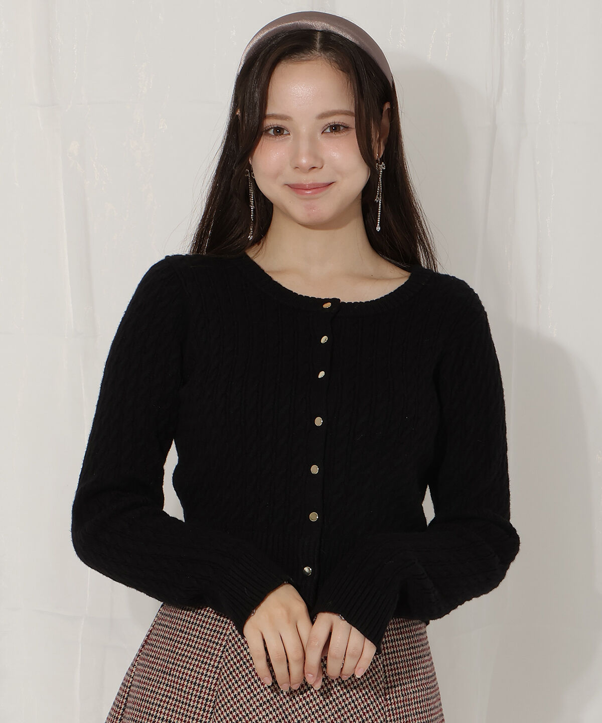 WILLSELECTION「ファーカフスケーブルカーディガン」|カーディガン|