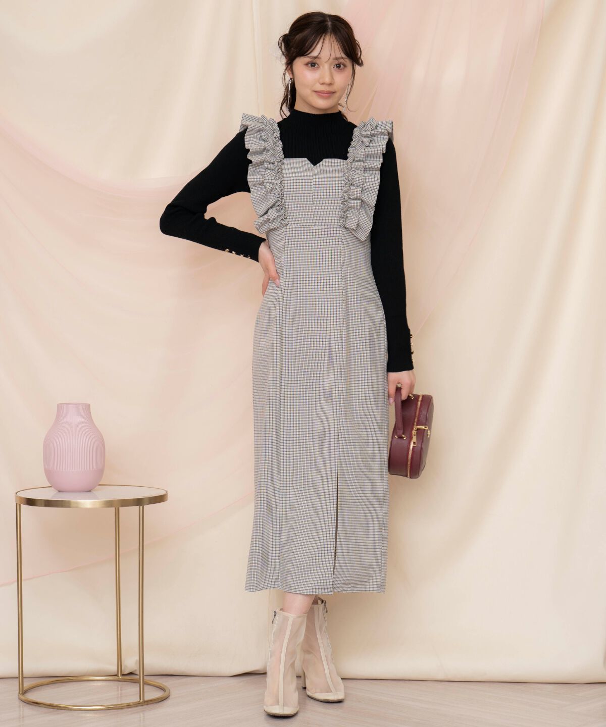 WILLSELECTION「袖口ボタンボトルネックリブニット」|ニット・セーター|