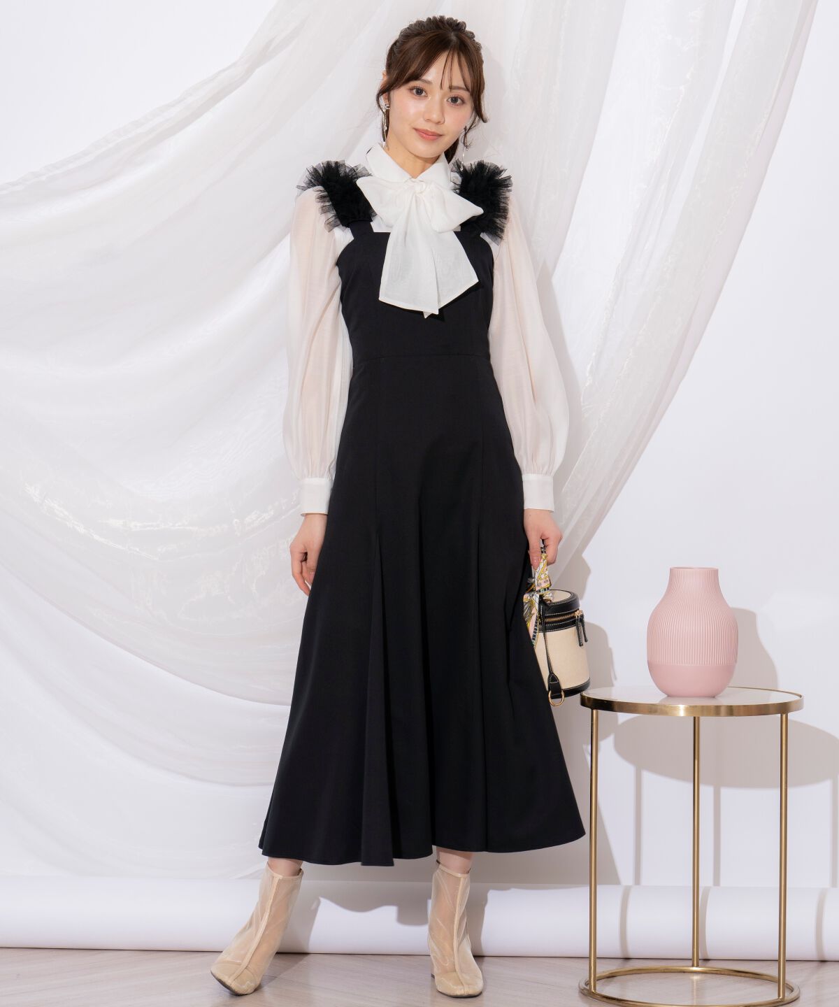 WILLSELECTION「チュールフリルマーメイドジャンスカ」|ワンピース|