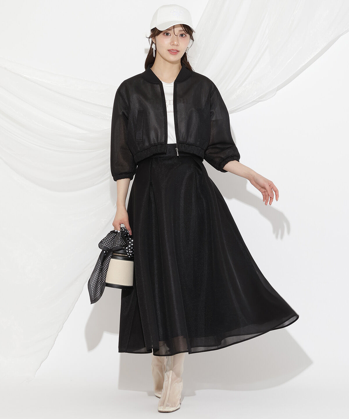 WILLSELECTION「シアーダンボールフレアスカート」|フレア|