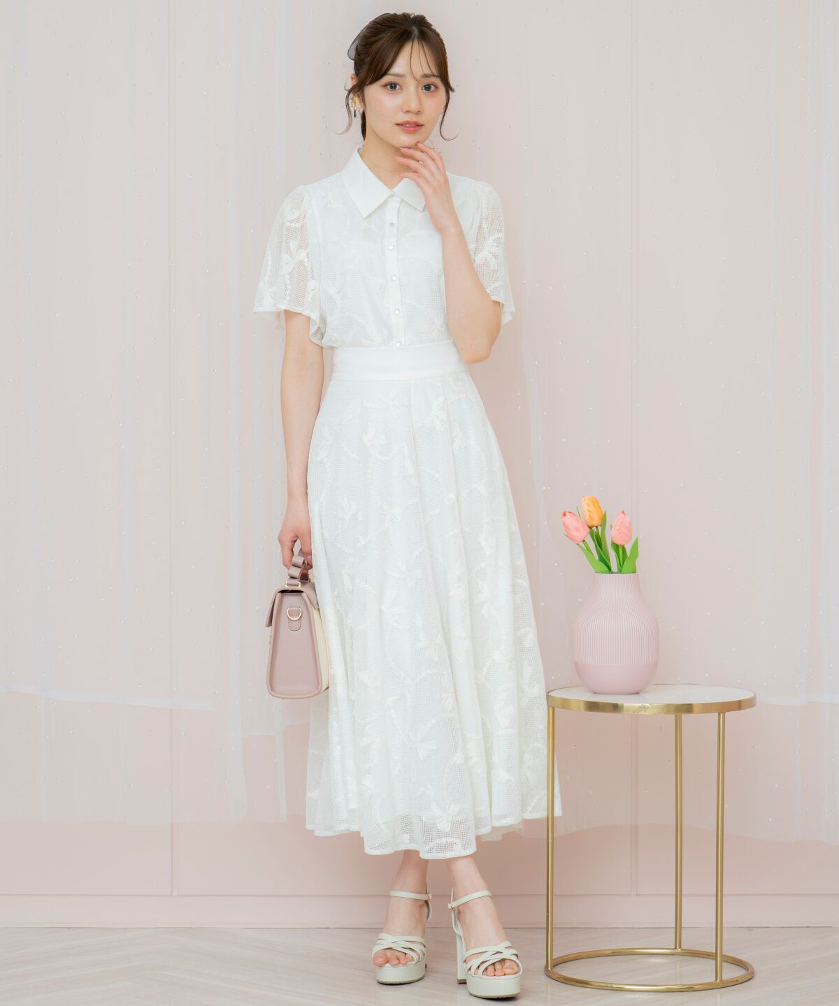 WILLSELECTION「リボンレーススカート」|フレア|