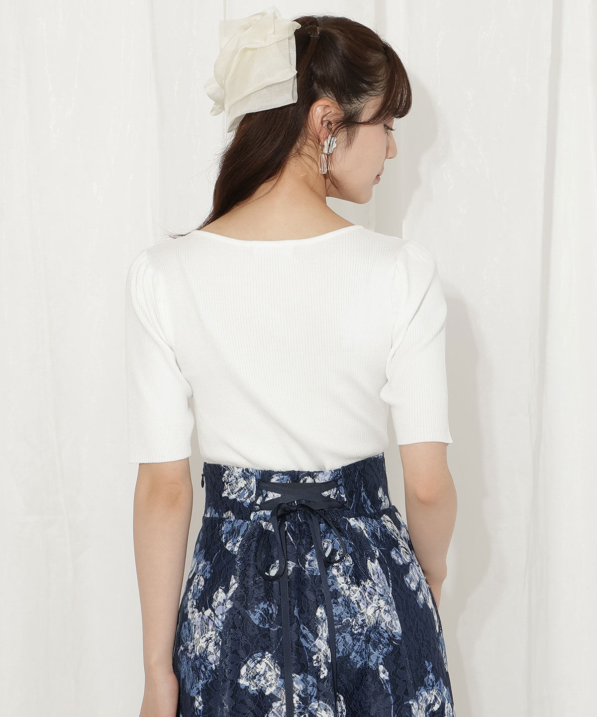 WILLSELECTION「ハートネックニットプルオーバー」|ニット・セーター|