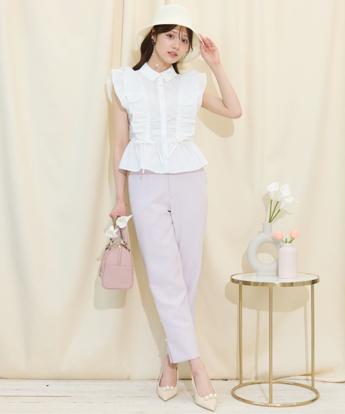 WILLSELECTION「ギャザーリボンフリルスリーブブラウス」|シャツ・ブラウス|