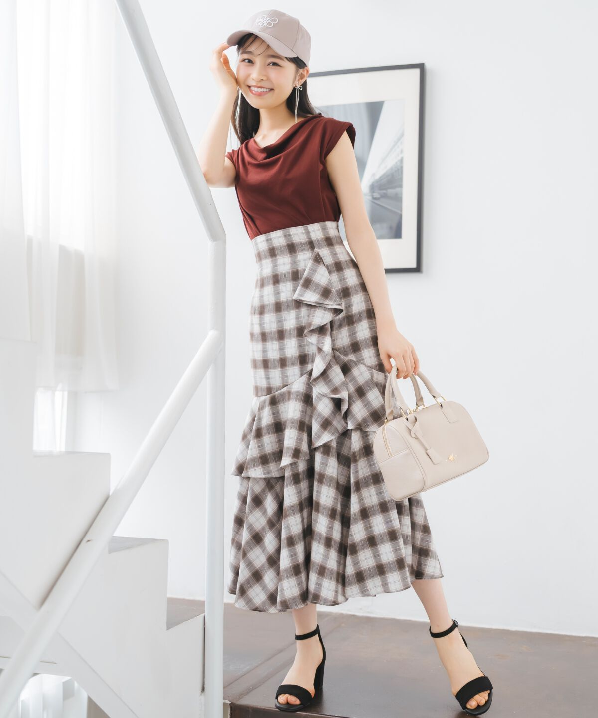 WILLSELECTION「ラッフルティアードヘムスカート」|タイト|