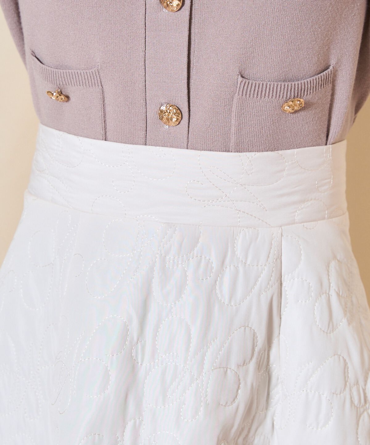 WILLSELECTION「キルティングボリュームフレアスカート」|フレア|