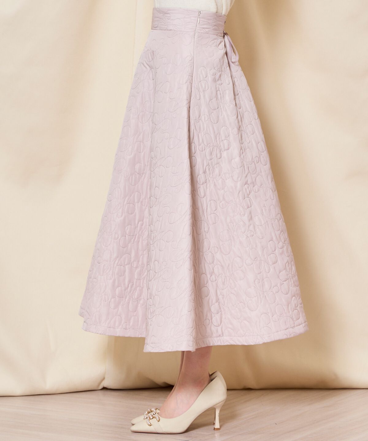 WILLSELECTION「キルティングボリュームフレアスカート」|フレア|