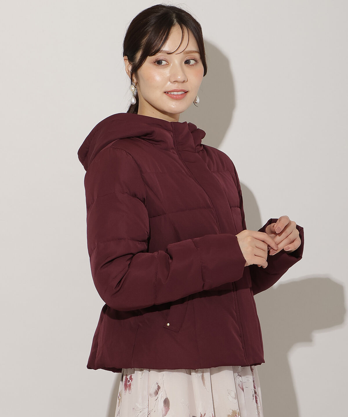 WILLSELECTION「フードファーペプラムショートダウン」|ダウン|