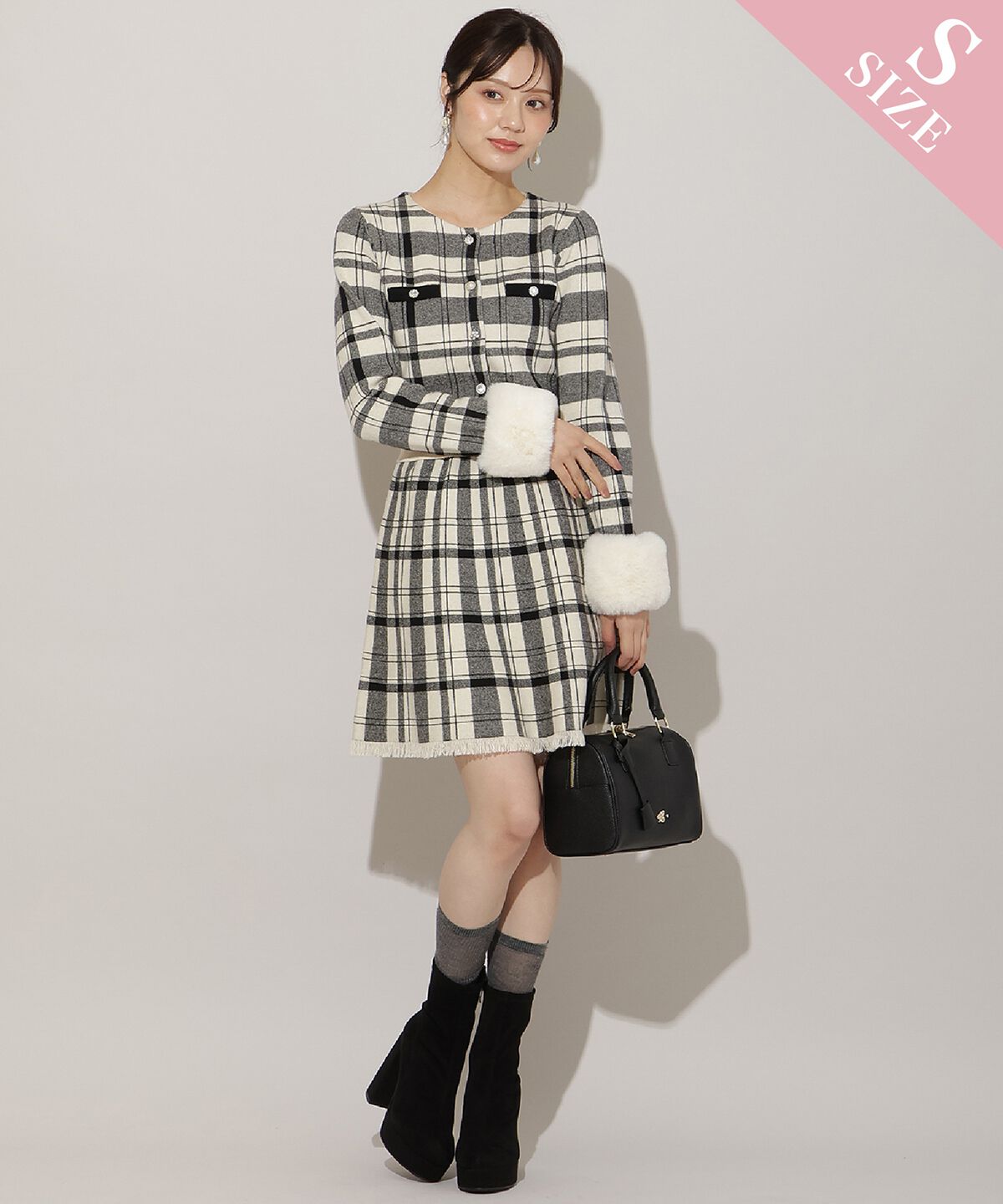 WILLSELECTION「チェック柄ニットフレアスカート」|フレア|