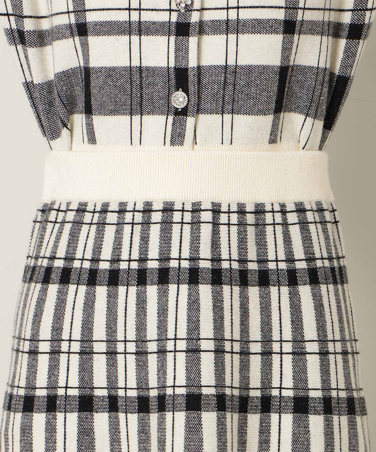 WILLSELECTION「チェック柄ニットフレアスカート」|フレア|