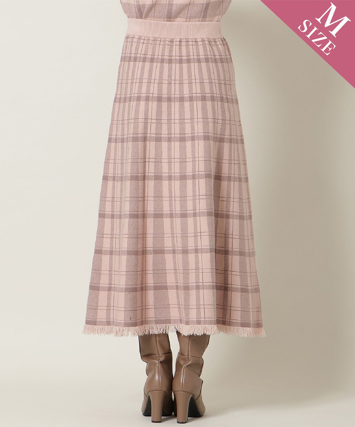 WILLSELECTION「チェック柄ニットフレアスカート」|フレア|